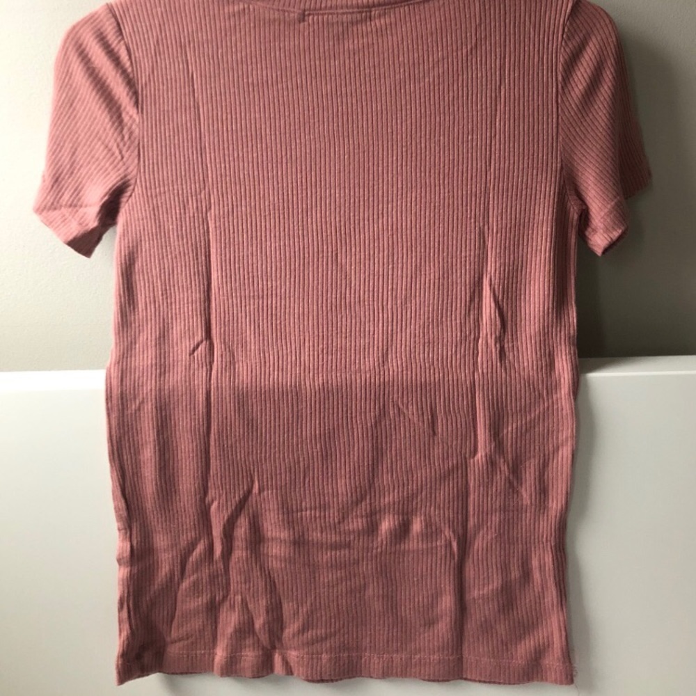 Forever 21: Pink Ribbed Top - Picture 3 of 5